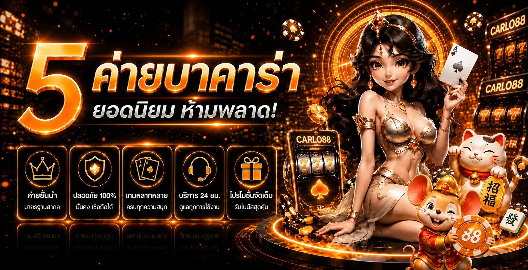 CARLO88 รวมค่ายคาสิโนยอดนิยมและตัวละครเกม